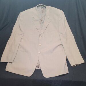 Joseph & Feiss Men's Size 48R Suit Jacket Blazer Sport Coat Beige Tan 100% Silk
